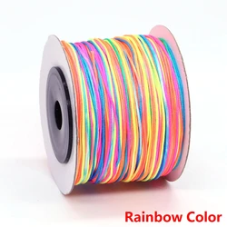 Premium 0.8mm Nylon Beading Thread for DIY Jewelry and Crafting - 100 Yards (Rainbow Color)