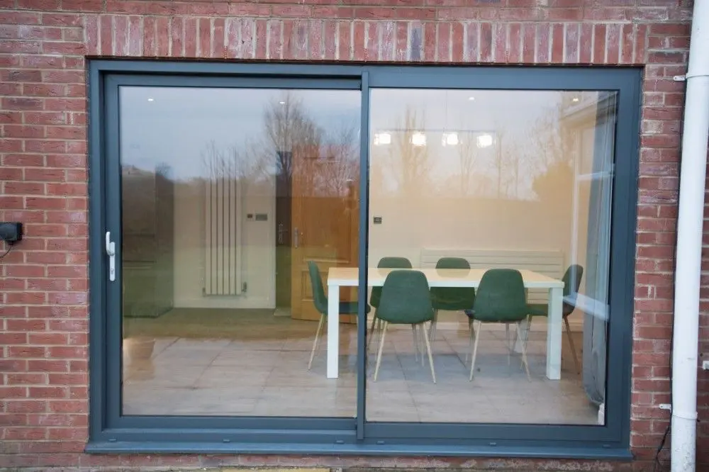 DN High Quality Factory Aluminium Profile Tempered Glass Sliding Door with Metal Frame Soundproof Interior Doors for Home Custom