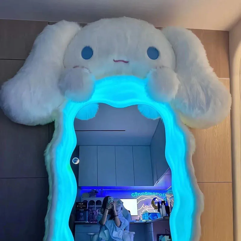 Large Full Body Mirror With Lights Aesthetic Design Rabbit Funky Luxury Mirror Apartment Unique