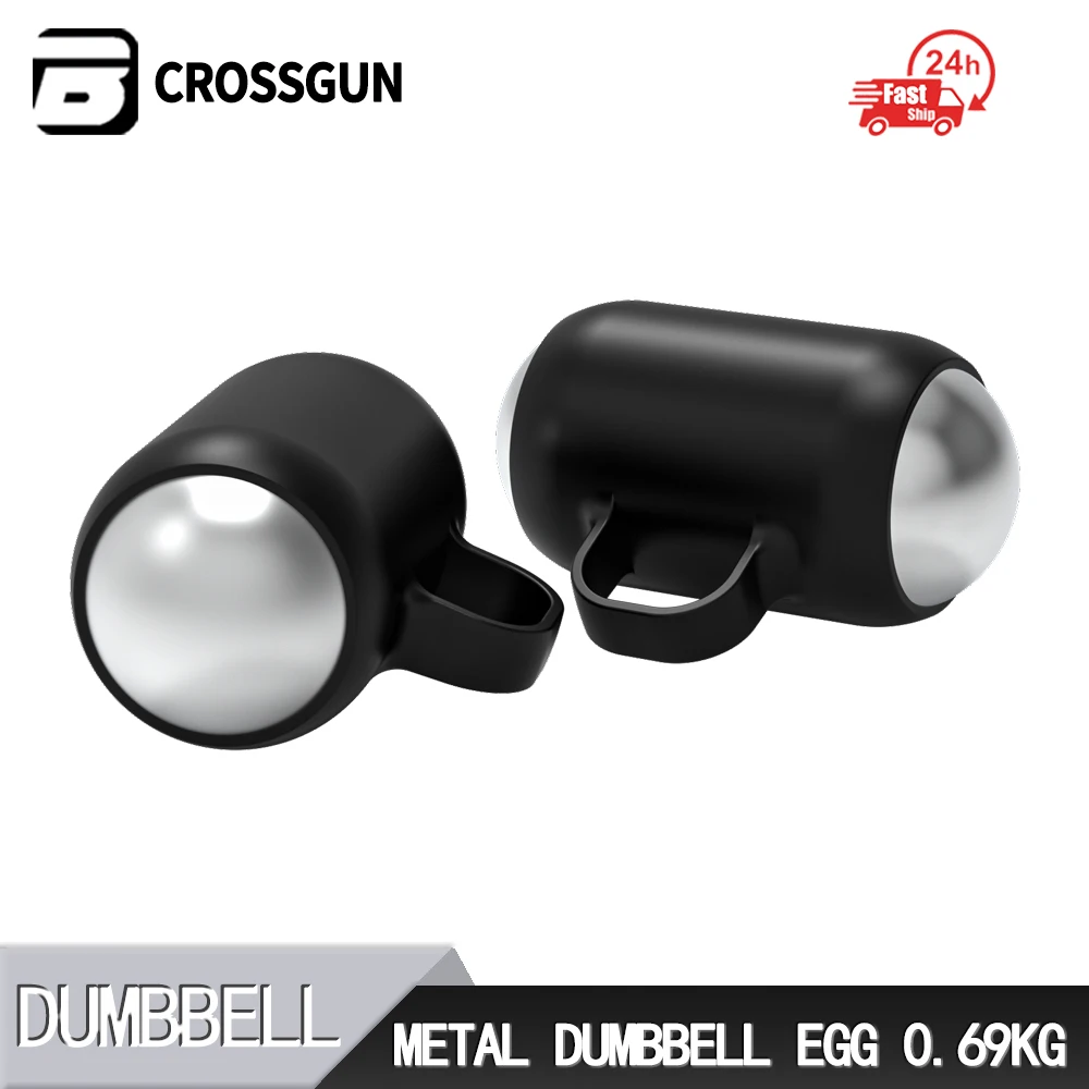 CROSSGUN 2PCS Dumbbell Egg Stainless Steel Hand Weights Set with Anti-Slip Silicone Finger Loop For Cardio Fitness Men Women 2pcs set stainless steel at non slip car pedals pad for ford raptor f150 2015 2020 accelerator brake pedal plate cover