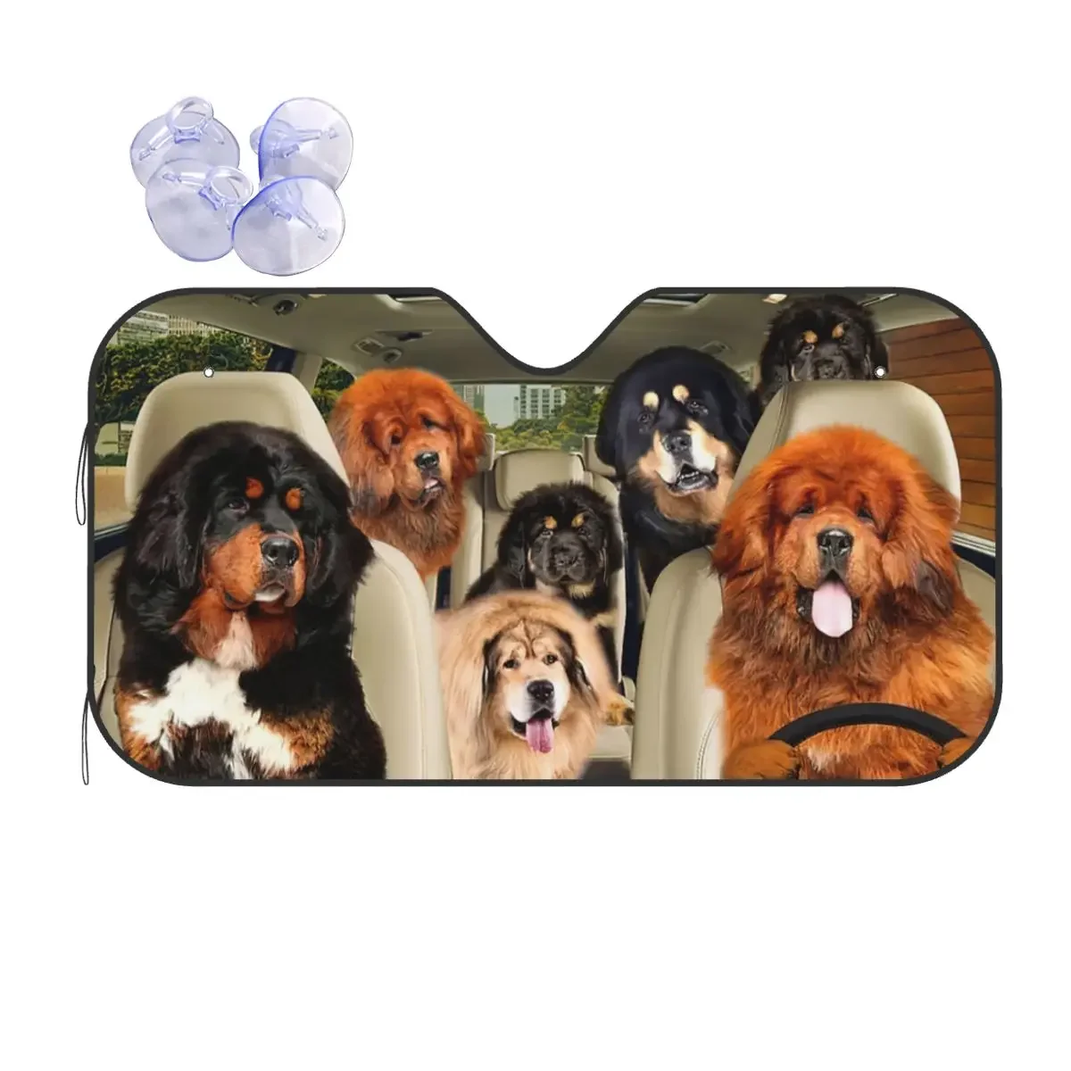 

Cavalier King Charles Spaniel Driver Fashion Windshield Sunshade 70x130cm Animals Dog Foils Car Window Windscreen Cover Blinds