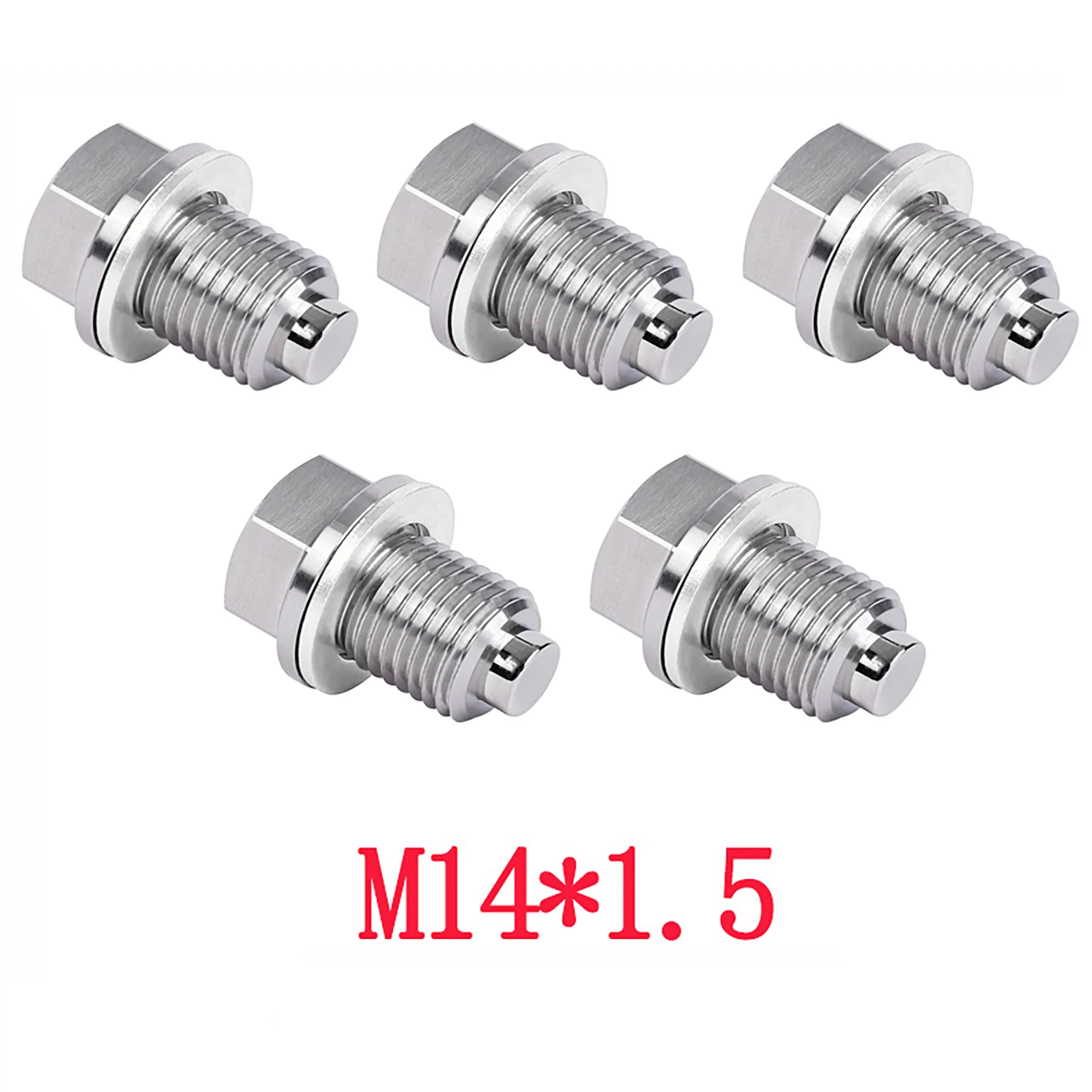 

5 шт., алюминиевая Магнитная заглушка для слива масла M14 * 1,5, магнитные автомобильные аксессуары для Honda, Audi