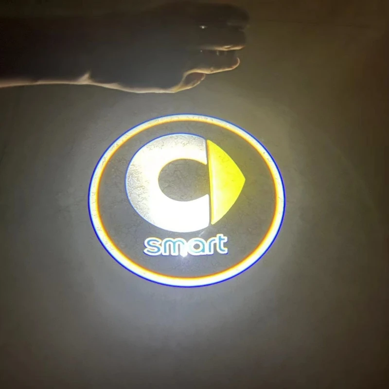 Led Emblem Car Door Light Luces Proiettore Per Smart Fortwo Per Quattro 453 451 450 Wireless Cortesia Car Door Car Goods Decoration
