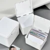 White Kpop Photocard Storage Box Idol Cards Photos Collection Box Jewelry Container ID Card Organizer Desktop Supplies 5