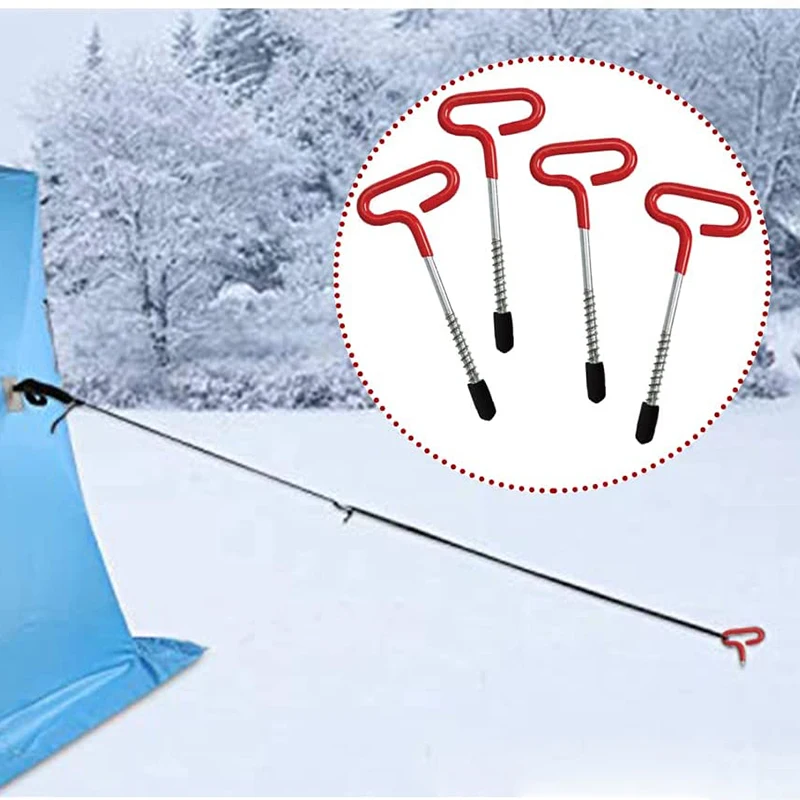 Ice Fishing Rod Holders Ice Augers Heavy Duty Steel Camping Tent