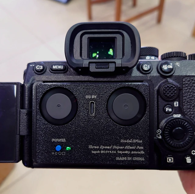 Câmera Sistema de Refrigeração Ventilador Dissipador de Calor Bateria Embutida para Canon r5 r6 Sony A7m4 A7s3 A7c Zv1 Transmissão ao Vivo - Imagem 6