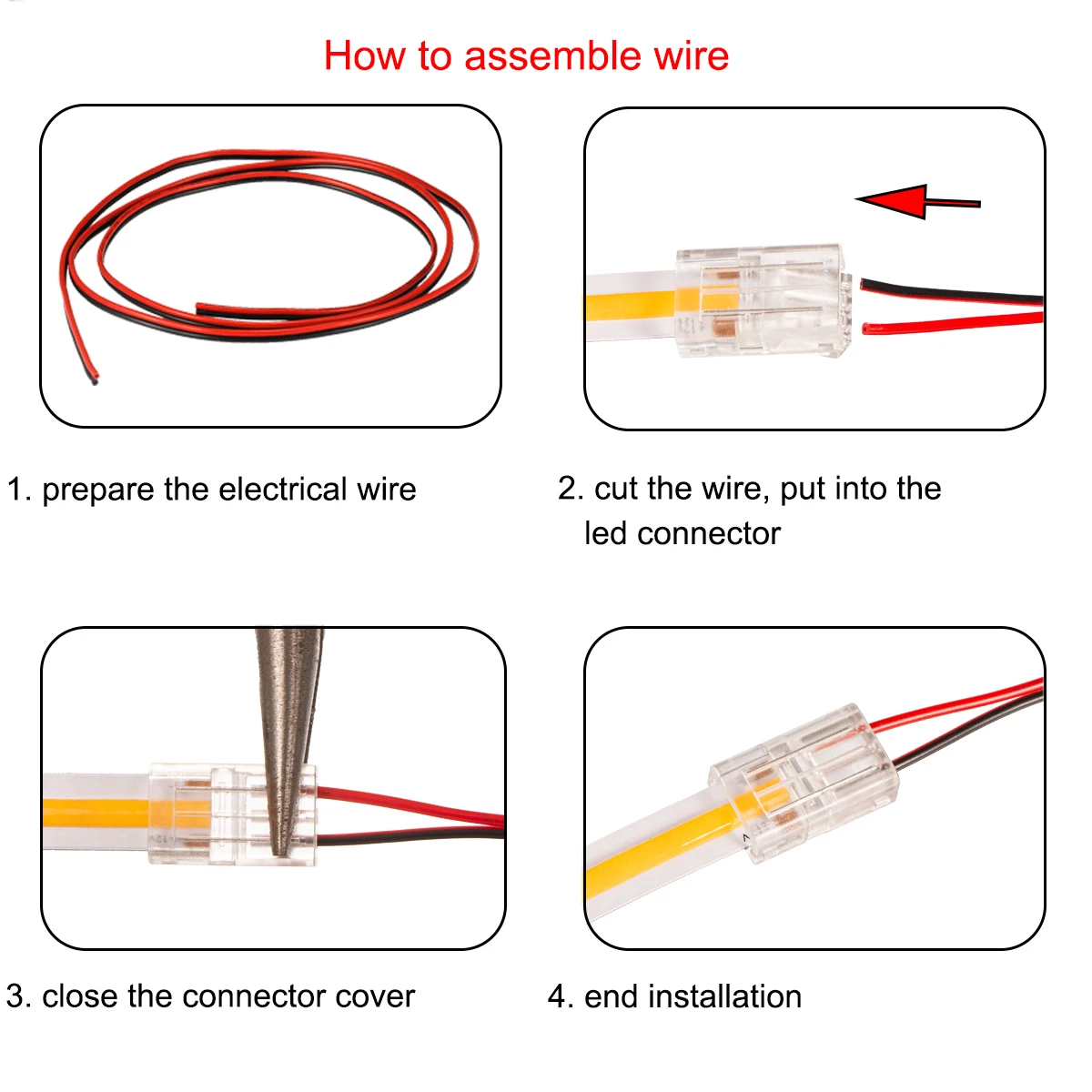 Acheter Connecteur pour rubans LED COB + SMD - 8mm - IP20