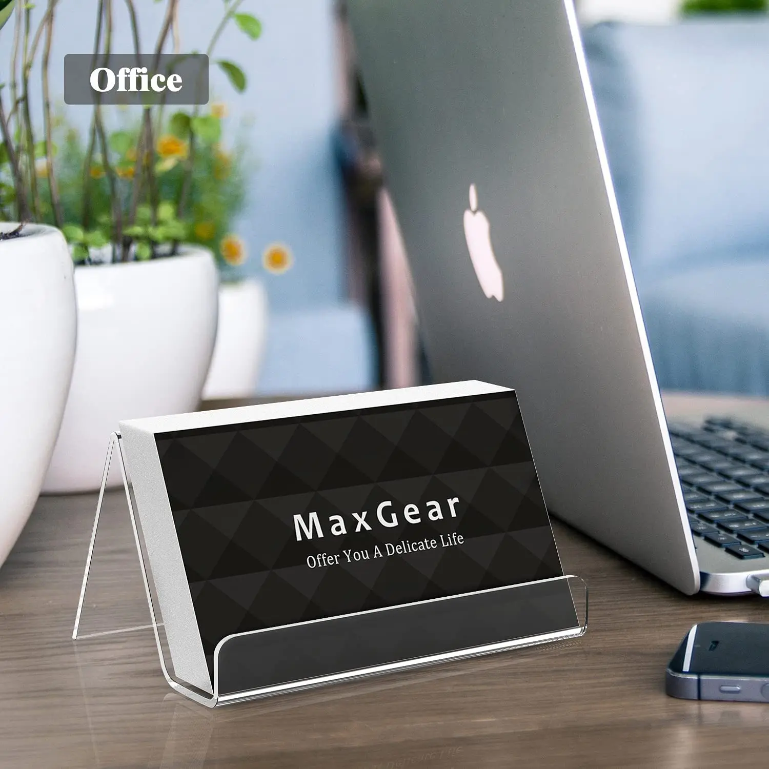 Transparent Card Display Stand Acrylic Business Card Storage Office Supplies Desktop Business Card Holder Storage Note Holder 3