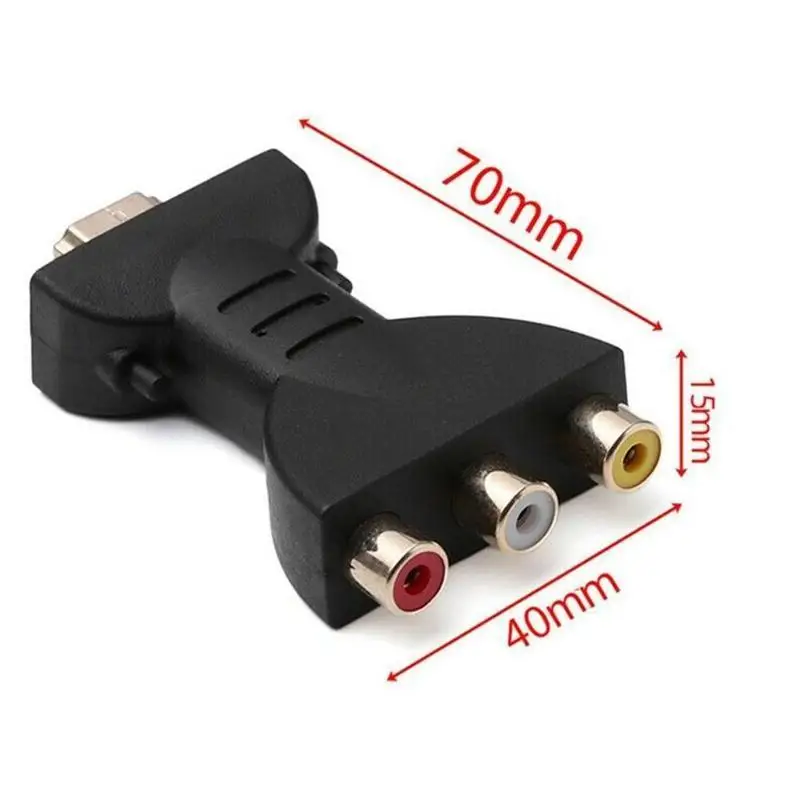 HDMI to 3RCA Gold Plated Converter for TV Audio Video