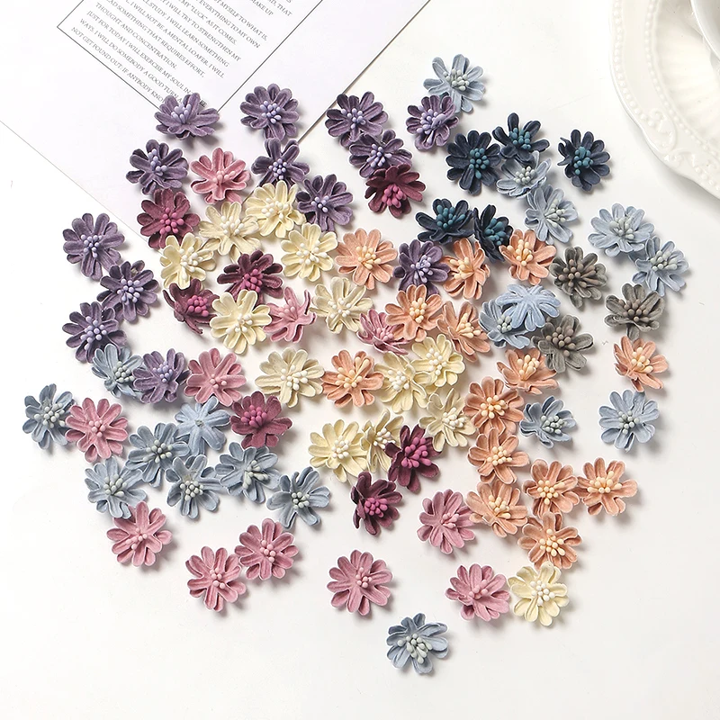 10/20/50 Stück künstliche Blumen, kleine Gänseblümchen, Heimdekoration, Hochzeitsdekoration, künstliche Blumen, DIY-Girlande, Braut-CraftJewelry – Detail 2