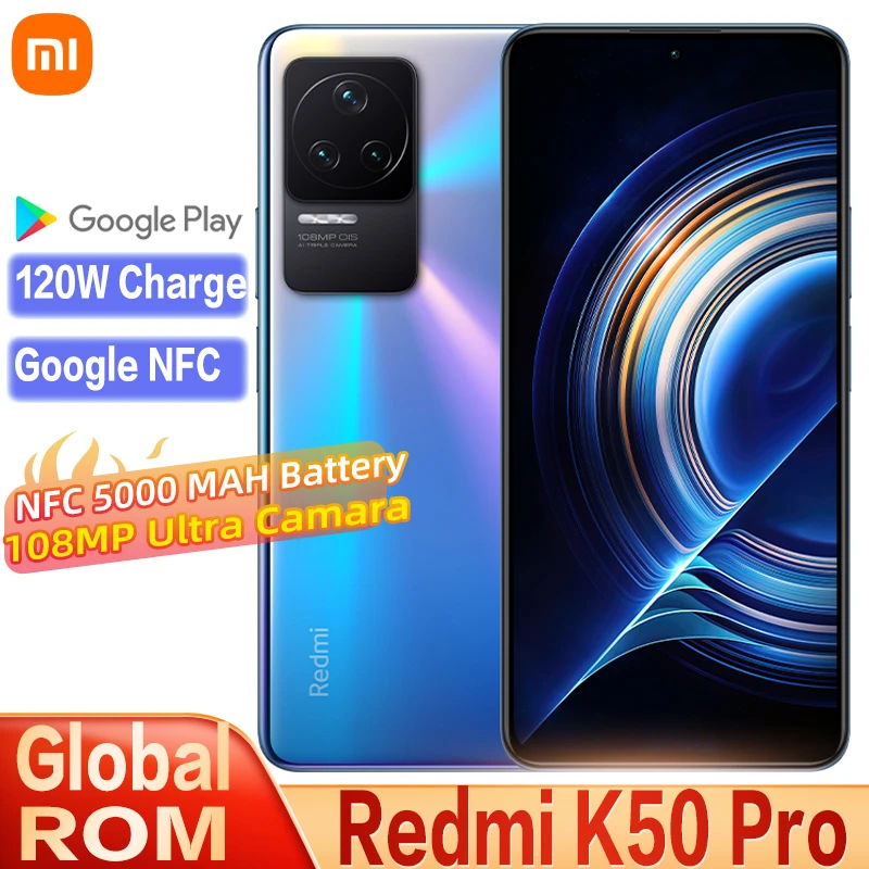 Xiaomi - Redmi k50 至尊版 ultra 12-256GB 青 グローバルROM Xiaomi Redmi K50 Pro 12GB+256GB Blue Rom Original (English +
