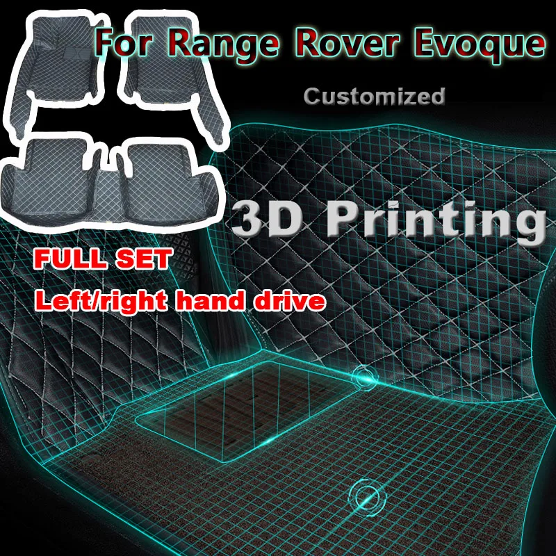 

Автомобильные коврики для Range Rover Evoque 2018 2017 2016 2015, автомобильные аксессуары, кожаные коврики на заказ, водонепроницаемые для Land Rover