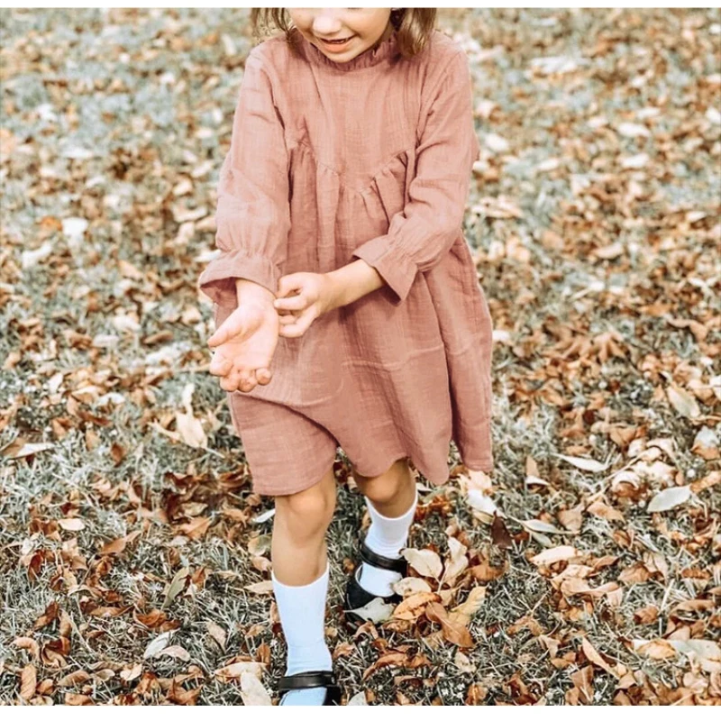 

Spring Children Kids Girls Full Sleeve Organic Cotton Dress
