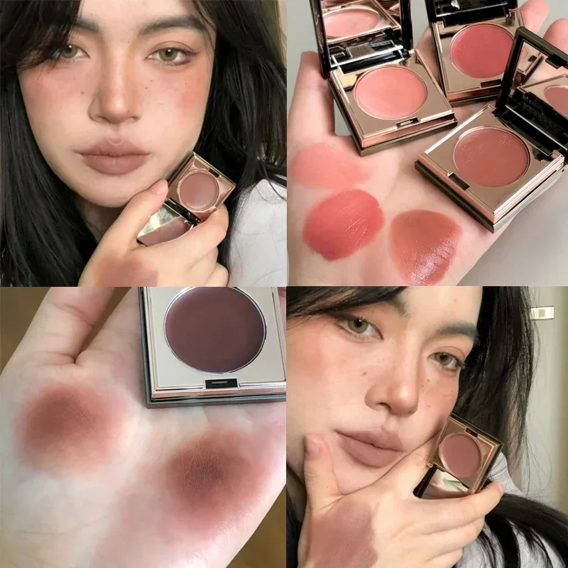 Moisturizing Blush Lip Cheek Balm Waterproof Multi-purpose Lip Mud Cream Lasting Brightening Matte Face Blusher Makeup Cosmetics