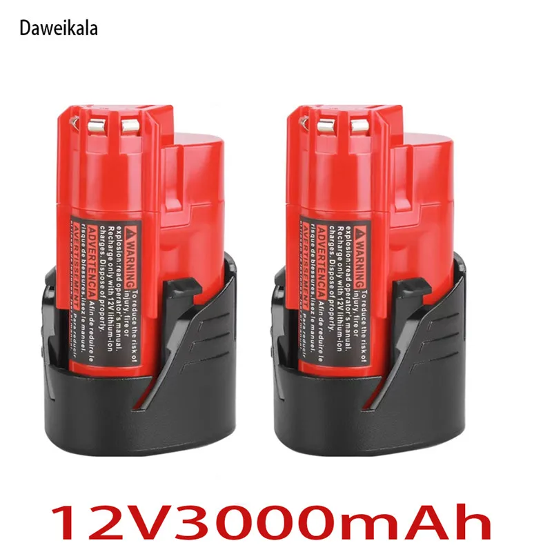 TURPOW 12V 6000MAH rechargeable battery for Milwaukee M12 XC cordless