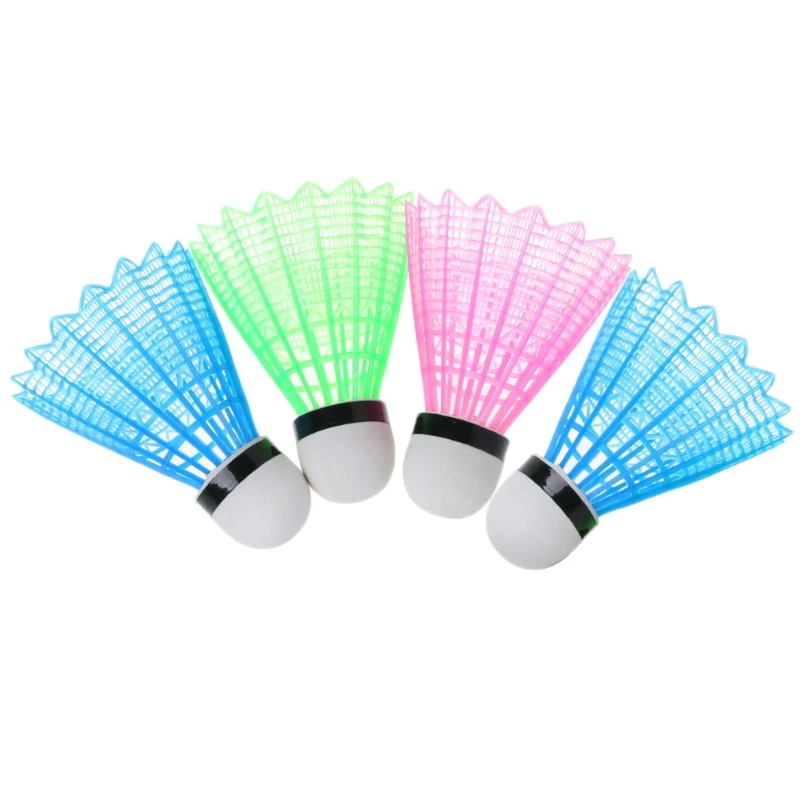 

4Pcs Badminton Shuttlecock Nylon Lighting Birdies Shuttlecocks Indoor Activities