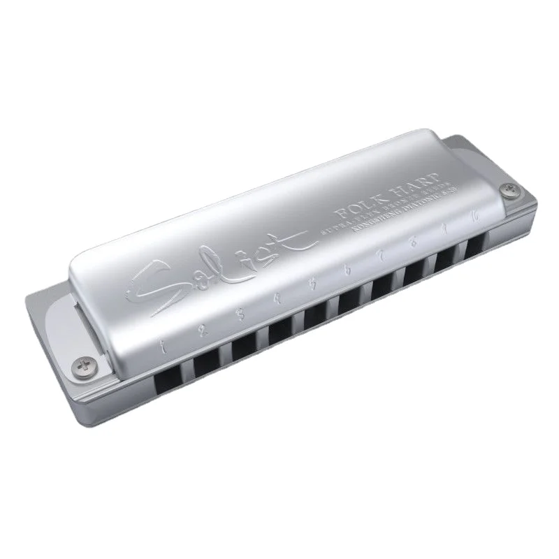 Metal Diatonic Harmonica 10 Holes Blues Small Harmonica Beginners Portable Mouth Harp Kids Aldult Music Instruments Kongsheng
