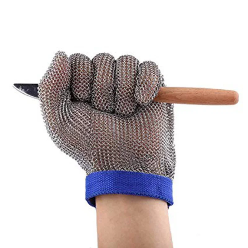 Stainless Steel Wire Gloves Anti-cut Cut-resistant Woven Safety Working Gloves Cutting Fish-killing Metal Iron Kitchen Gloves