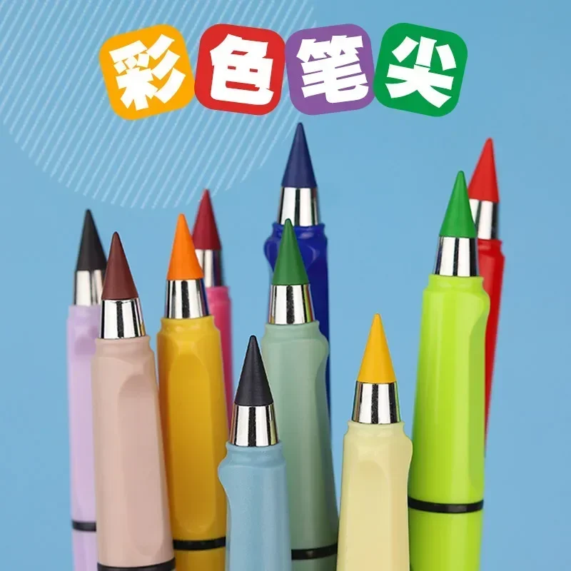 Eternal Pencil 12 Colors Unlimited Writing Kids Infinity Cute Pen Sketch Painting Stationery Kawaii Crayons School Supplies