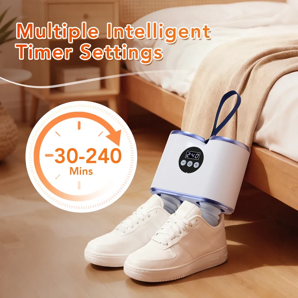 Portable Electric Shoe Dryer Foot Boot Dryer Eliminate Odor Fast Drying Deodorizer Portable Folding Footwear Dryer For Home 2