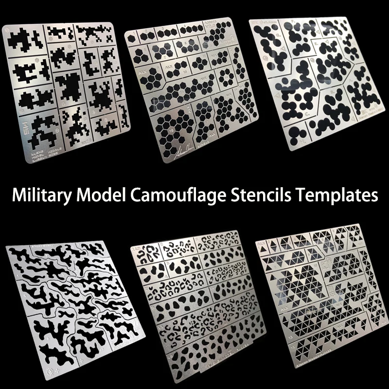 Military Model Camouflage Hollow Spray Plate Model Tool Stencils Template 1/32 1/35 model tools