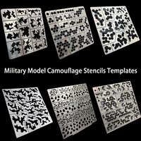Military Model Camouflage Hollow Spray Plate Model Tool Stencils Template 1/32 1/35 1