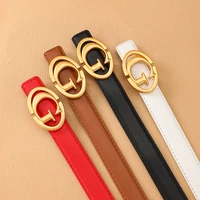 2025 New Thin 25mm Luxury Brand Famous belt Designer Fashion Reversible Women Belt Ladies Girdle Leather dress Belt for women