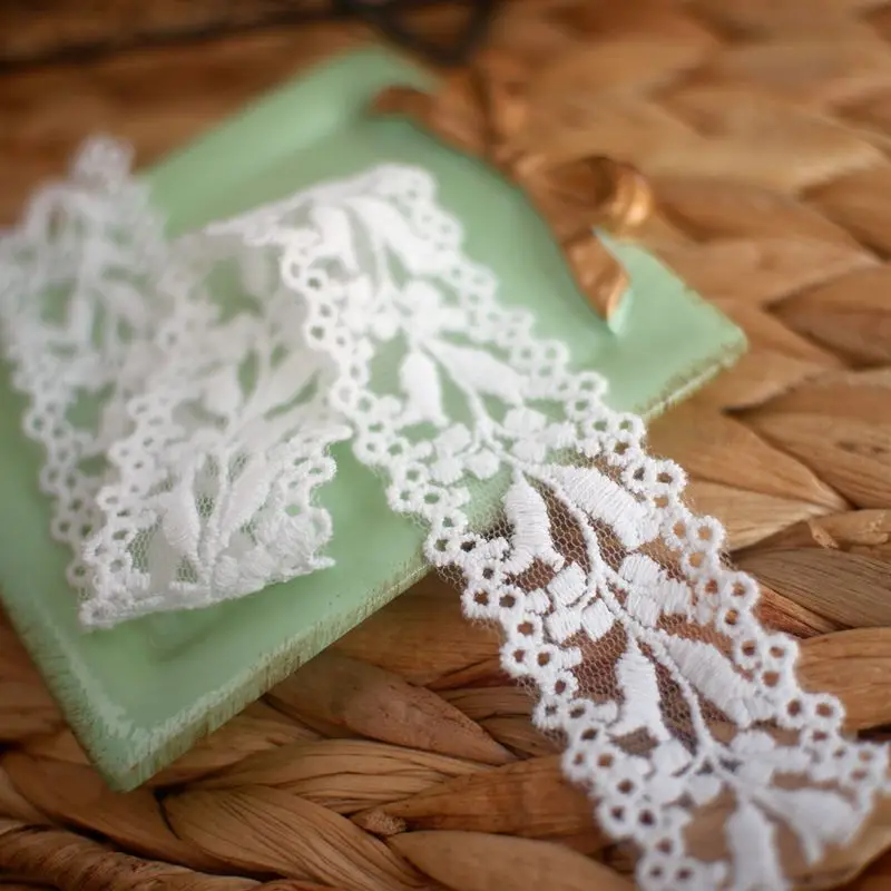 

Embroidery Mesh Cotton Lace Ribbon Dress Decoration DIY Garment Material Needlework Sewing Accessories 19 Yards Width 3cm 464