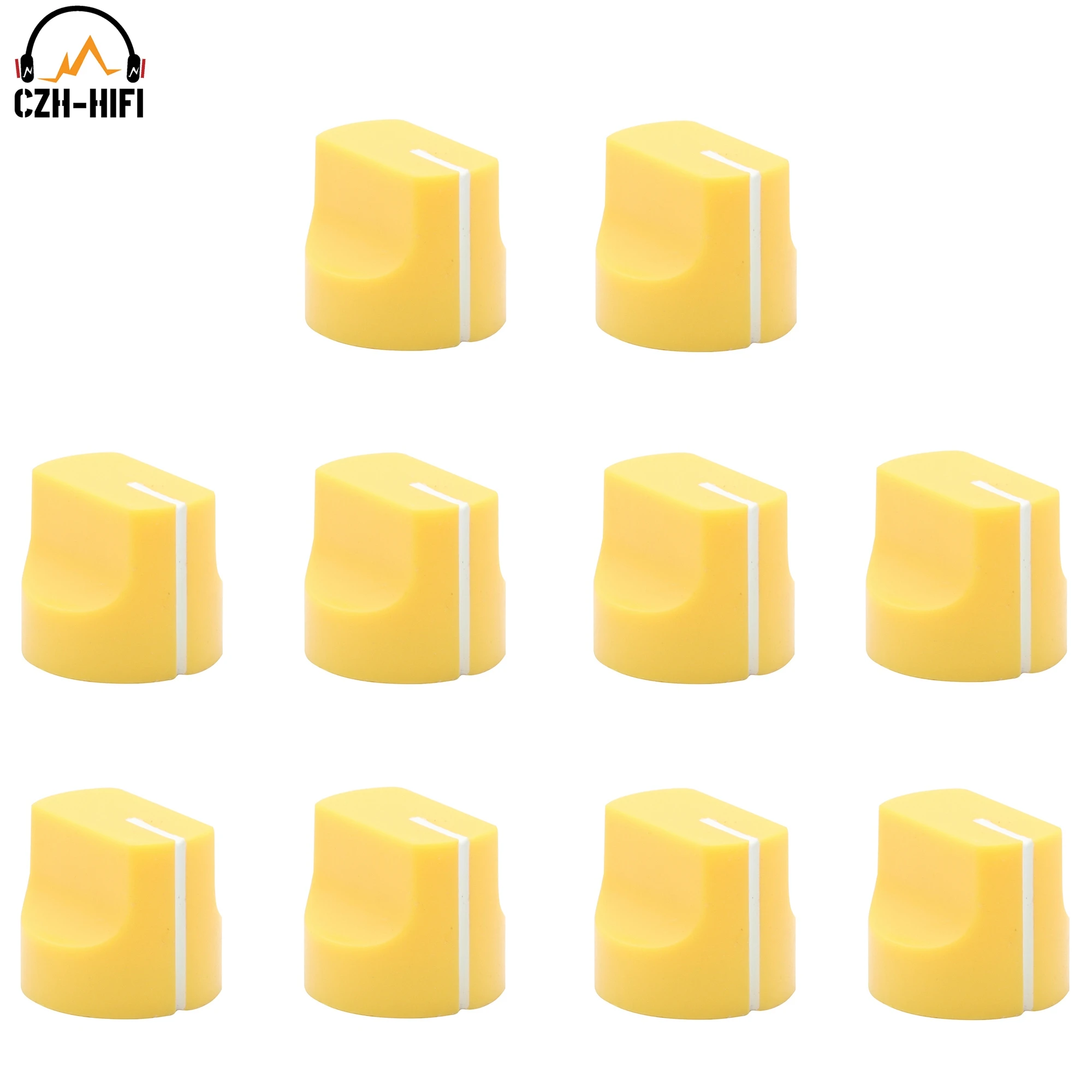 10 stücke 16x14,5mm ABS Kunststoff Set Zeiger Knopf taste Für Gitarre BASS AMP Effekt Pedal Box Radio schrank Lautsprecher 6,0mm Messing Loch – Detail 5