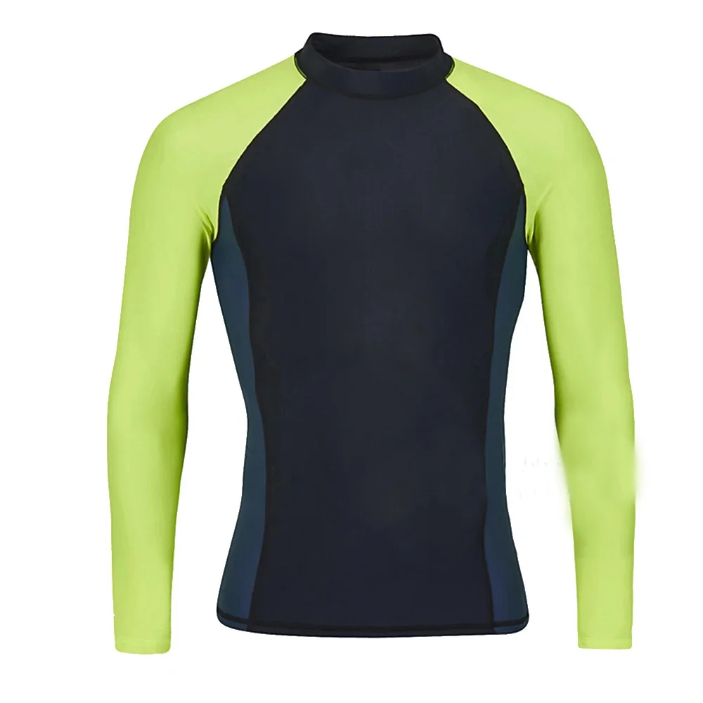 Surfing Beach T-Shirts Swimsuit Rash Guard Long Sleeve Surfing Tight Shirts Water Sports Beach UV Protection Swimwear for Men