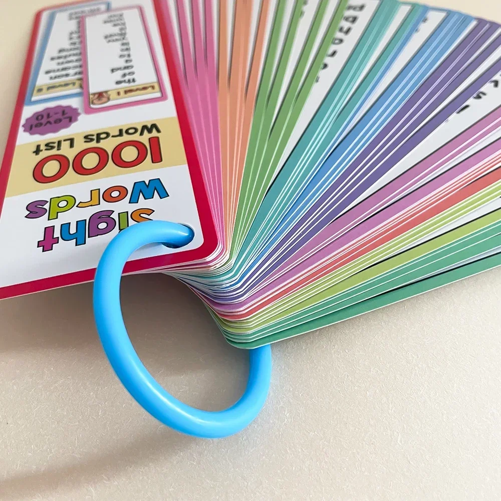 41 Cards Children's 1000 Sight Words Flash Cards High Frequency Word Educational Montessori Toy Learning Materials for Kid Pre-k 4