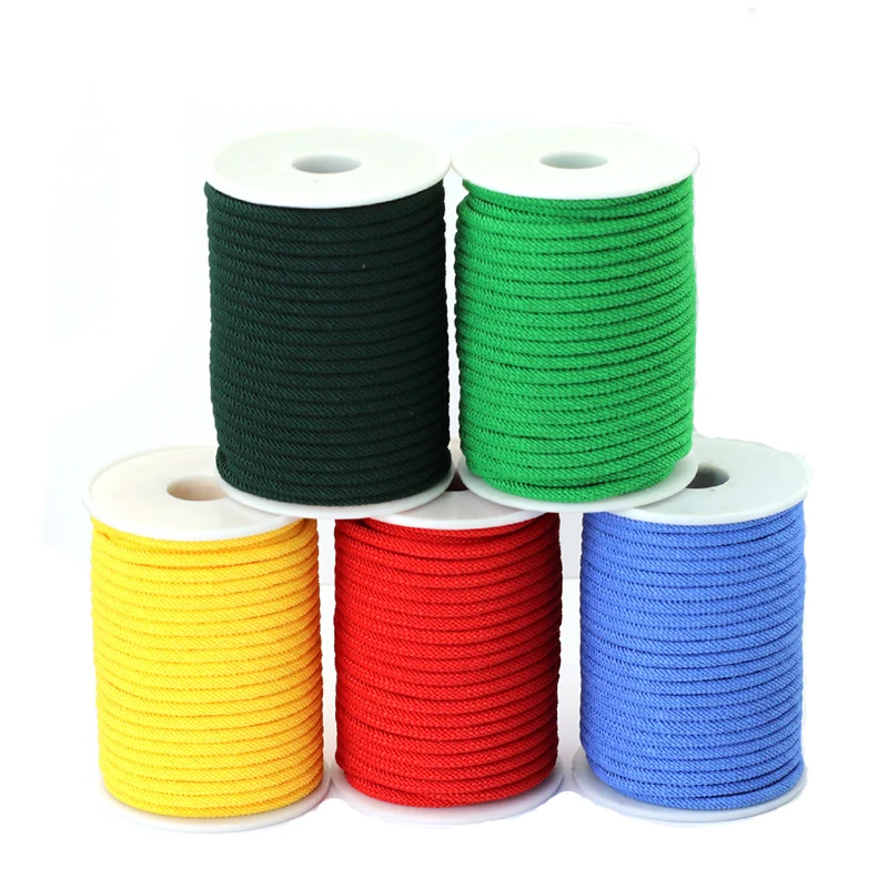 Großhandel 4 mm Milan-Seil, 20 Meter pro Rolle, für die Schmuckherstellung, runder Nylonfaden für DIY-Armband, Halskette, Fußkettchen