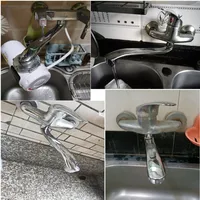 ก๊อกน้ําห้องครัวผนังรั่วอะไหล่ซ่อม Movable Connector Water Outlet ข้อศอก S-bend หลอด Bubbler ท่อน้ํา 3