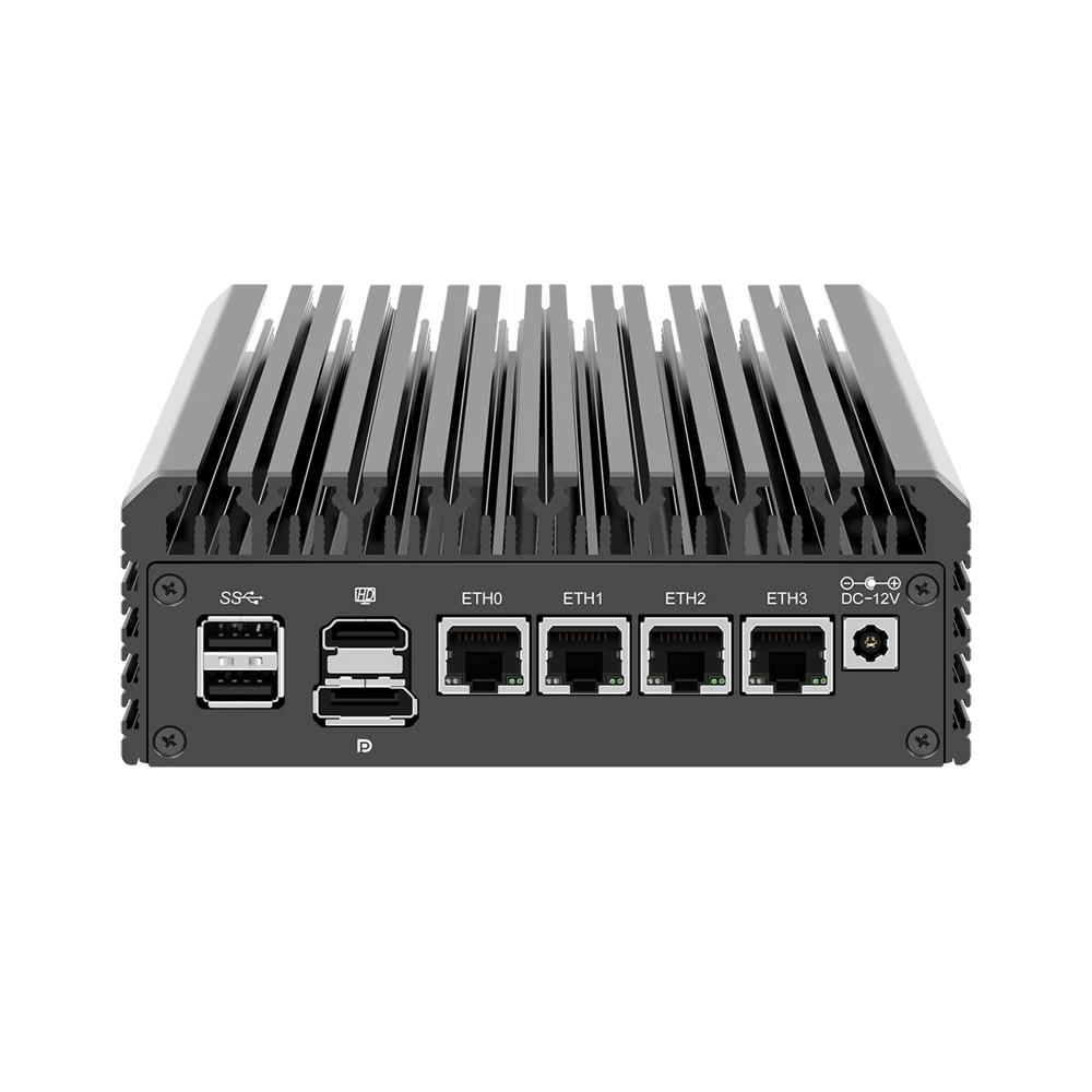 HUNSN Micro Firewall Appliance Mini PC PFSense Mikrotik Alder Lake