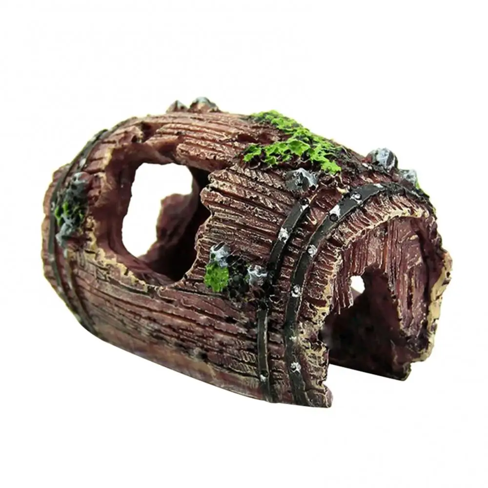 Fish Tank Landscaping Decoration Resin Artificial Aquarium Barrel Aquatics Decoration