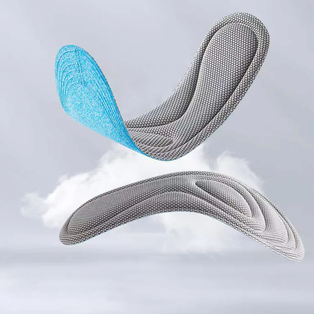 Solette ortopediche in memory foam da 4 pezzi per deodorizzazione antibatterica inserti per assorbimento del sudore scarpe sportive cuscinetti da corsa_voghion.com