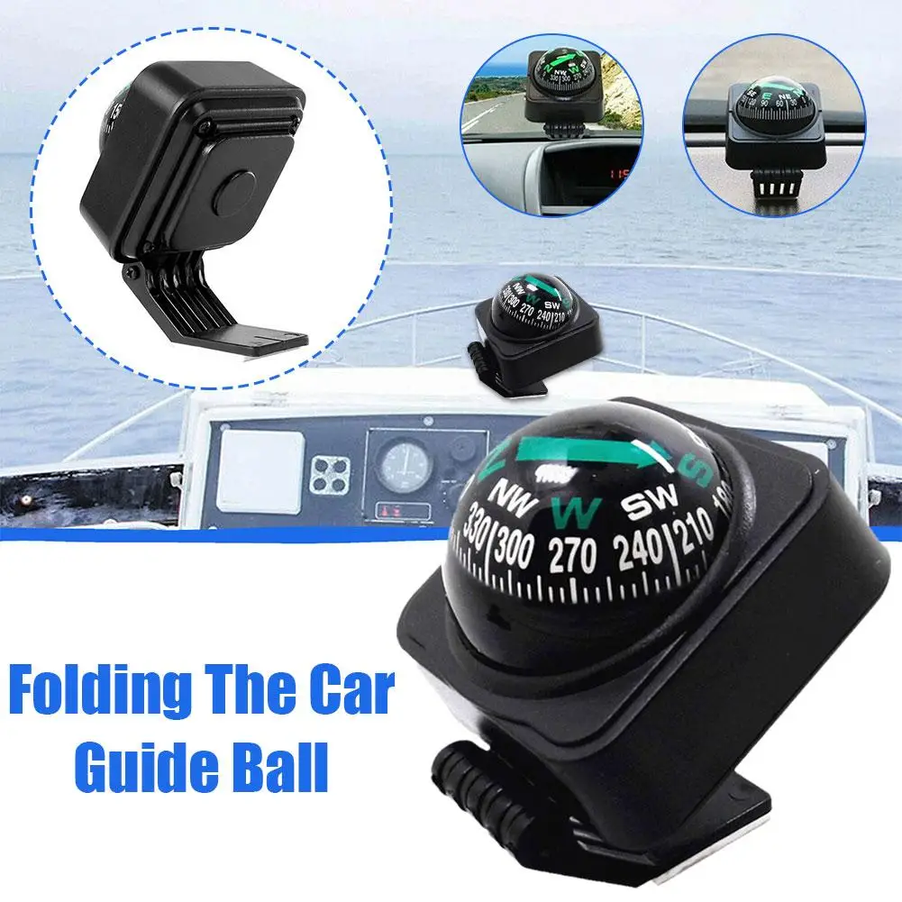Boussole De Tableau De Bord Pour Voiture, Camion, Bateau - Boule De Navigation Réglable Auto-adhésive - Précise Et Durable