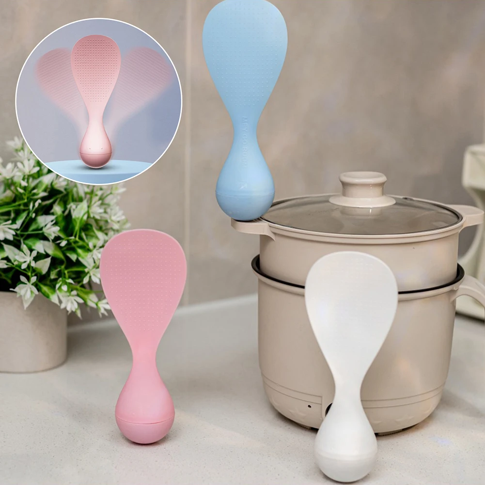 Rice Spoon Non-Stick Tumblers Rice Spoon Food Grade Pp Household Serving Spoon For Kitchen Use Dustproof Can Stand Up Spoon
