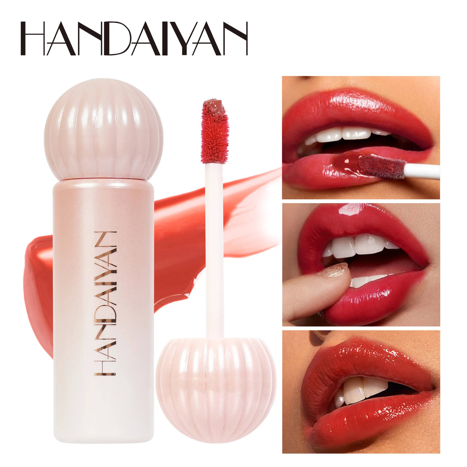 

Handaiyan mirror lip gloss is not easy to fade, and the water-based lip dye moisturizes and moisturizes the lip gloss for a long