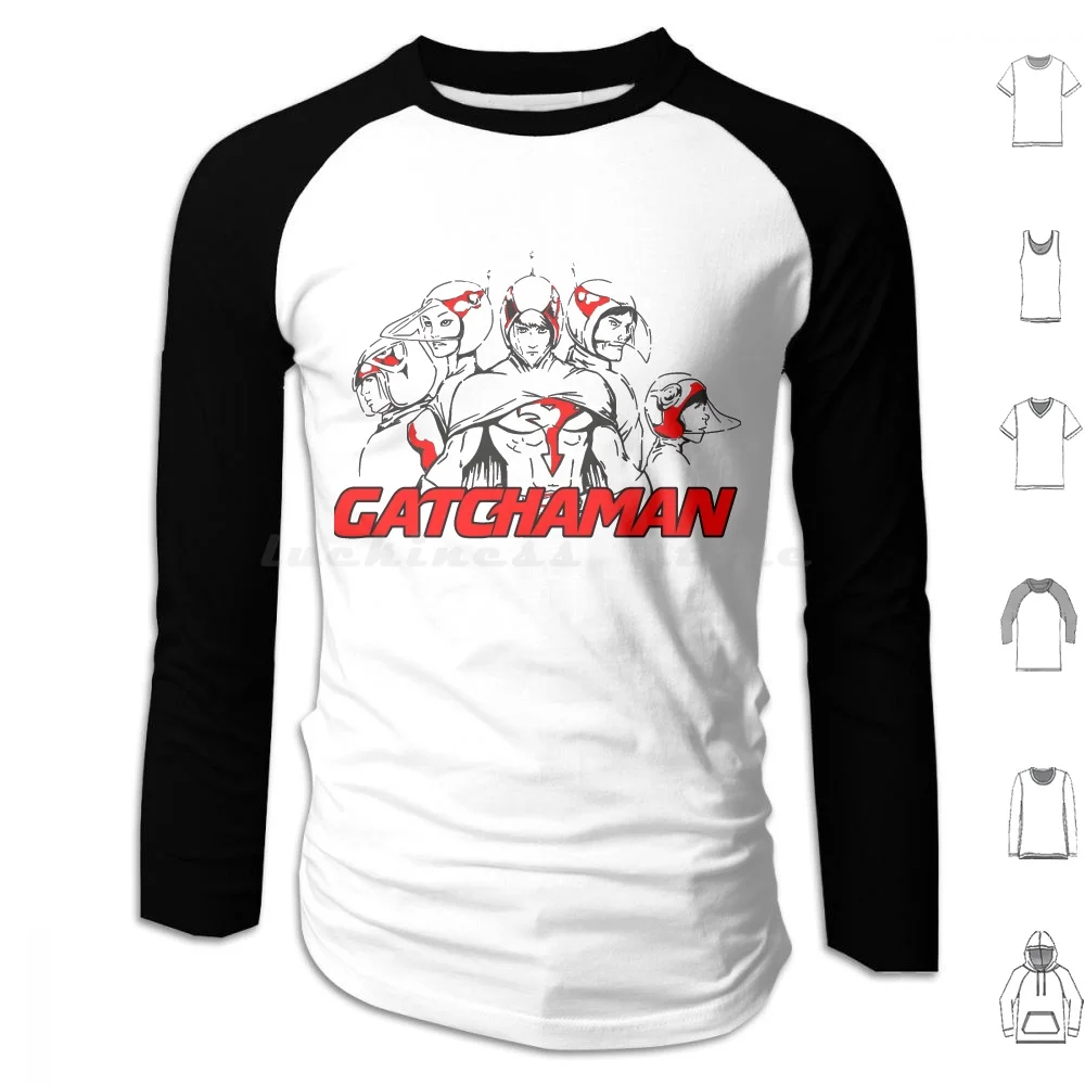Gatchaman Art Felpa Con Cappuccio Cotone Manica Lunga Gatchaman Hero Jun Swan Team Crowds Movie Anime Toys Rui Brothers Bros Giappone Giapponese