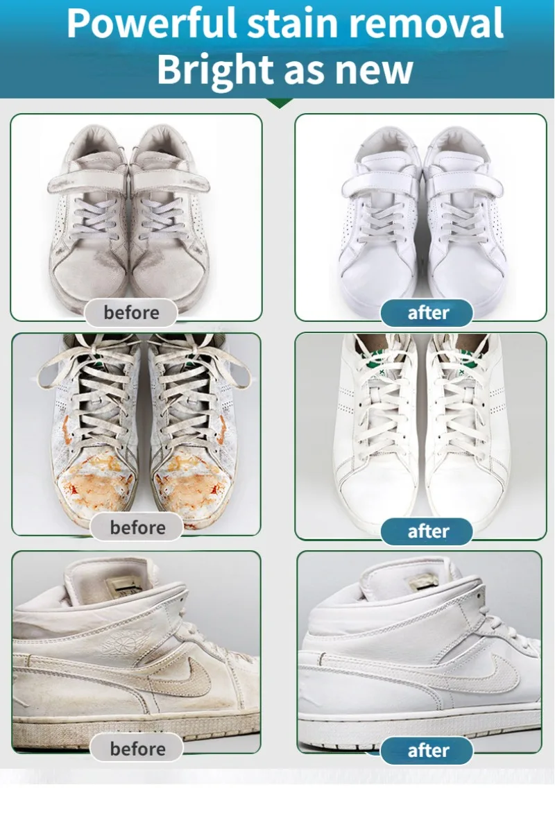 H4Cacle Multipurpose Sneaker Cleaner White Mesh Suede Leather Upper Cleaning Mousse Whitening Agent Cleaning Foam Shoe Care sneaker cleaner