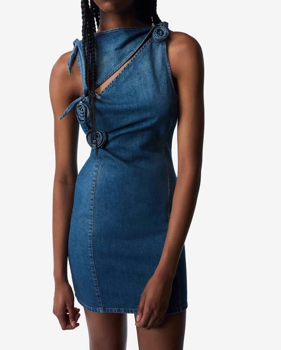 Sexy Hollow Out Ruched Mini Dress