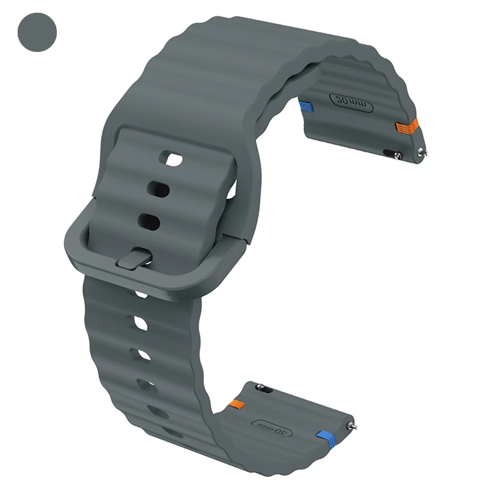 Premium Silicone Watch Band - 20mm/22mm Adjustable Strap, Universal Fit