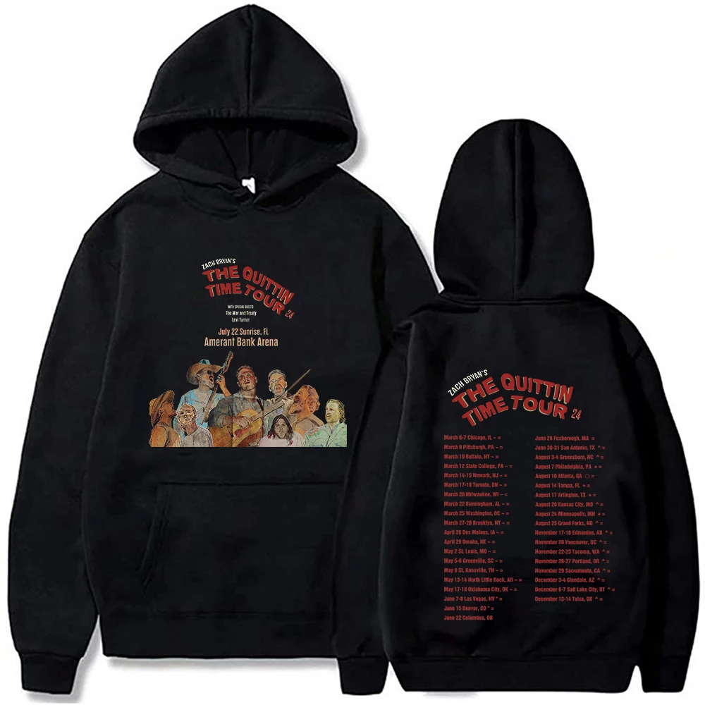 

Zach Bryan The Quittin Time Tour 2024 Hoodie Winter Women Man Fashion Country Music Casual Streetwear Hiphop Tops