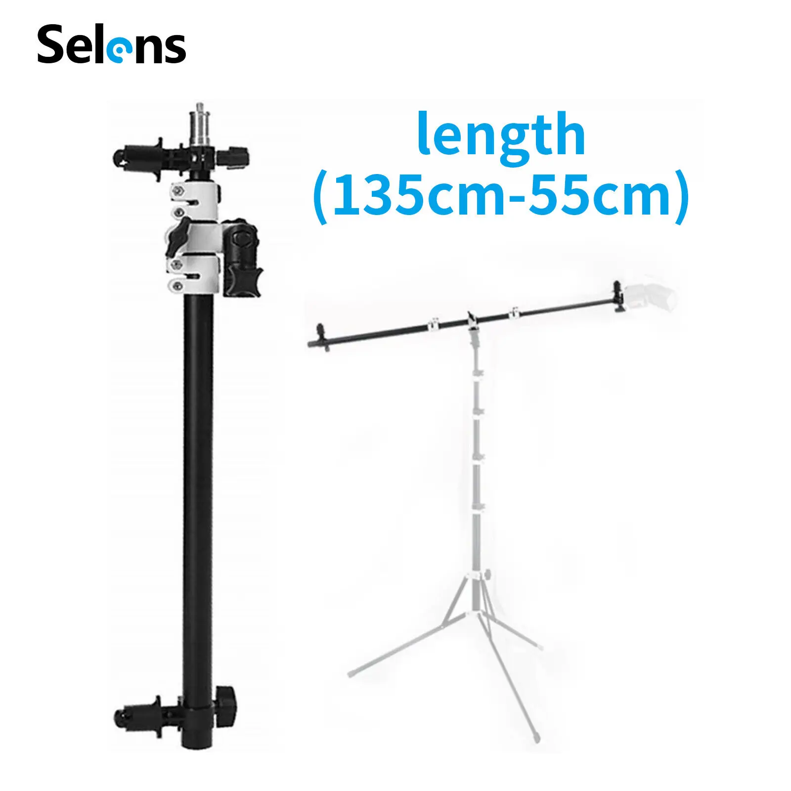 Selens Telescopic Reflector Holder Extendable Boom Arm 360