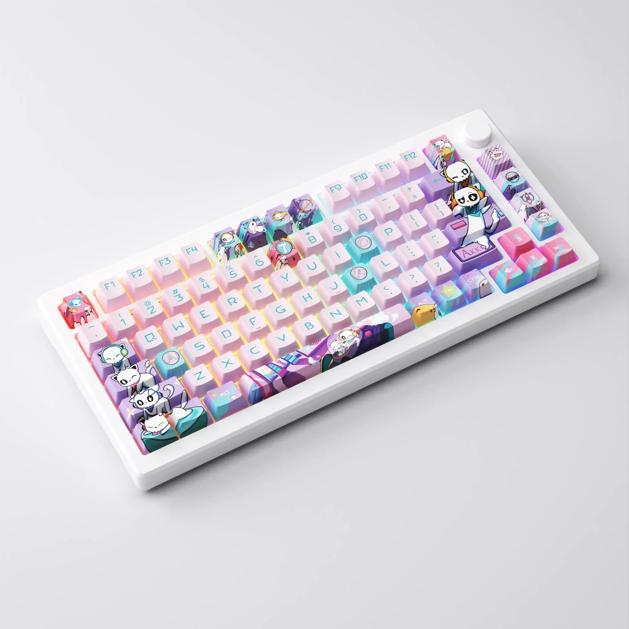 AKKO   ӿ Ű, 7 ֳ  Ű, RGB ֽ Ŷ Ʈ, ׳ƽ ġ , Mod007 PC