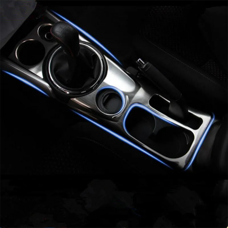 

For Mitsubishi ASX 2010-2019 Car Styling Accessories Gearbox Water Cup Holder Cigar Lighter Decorative Cover Trim Metal Sticker