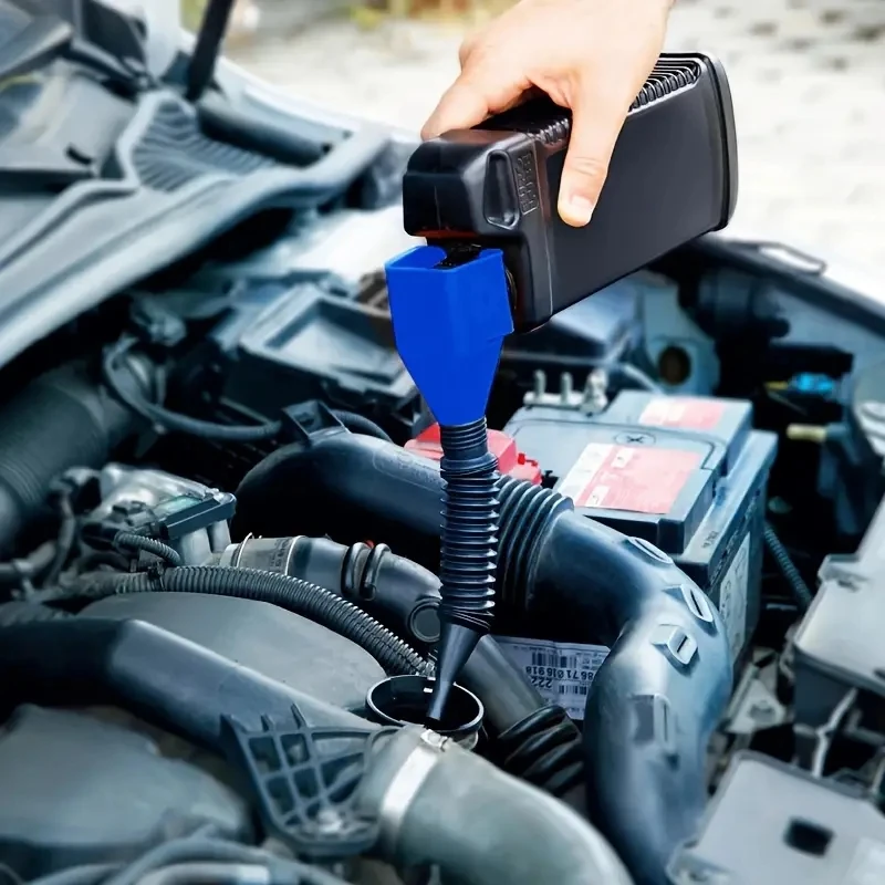 Car Refueling Funnel Gasoline Foldable Engine Oil Funnel Tool Plastic Funnel Car Motorcycle Refueling Tool Auto Accessories 2