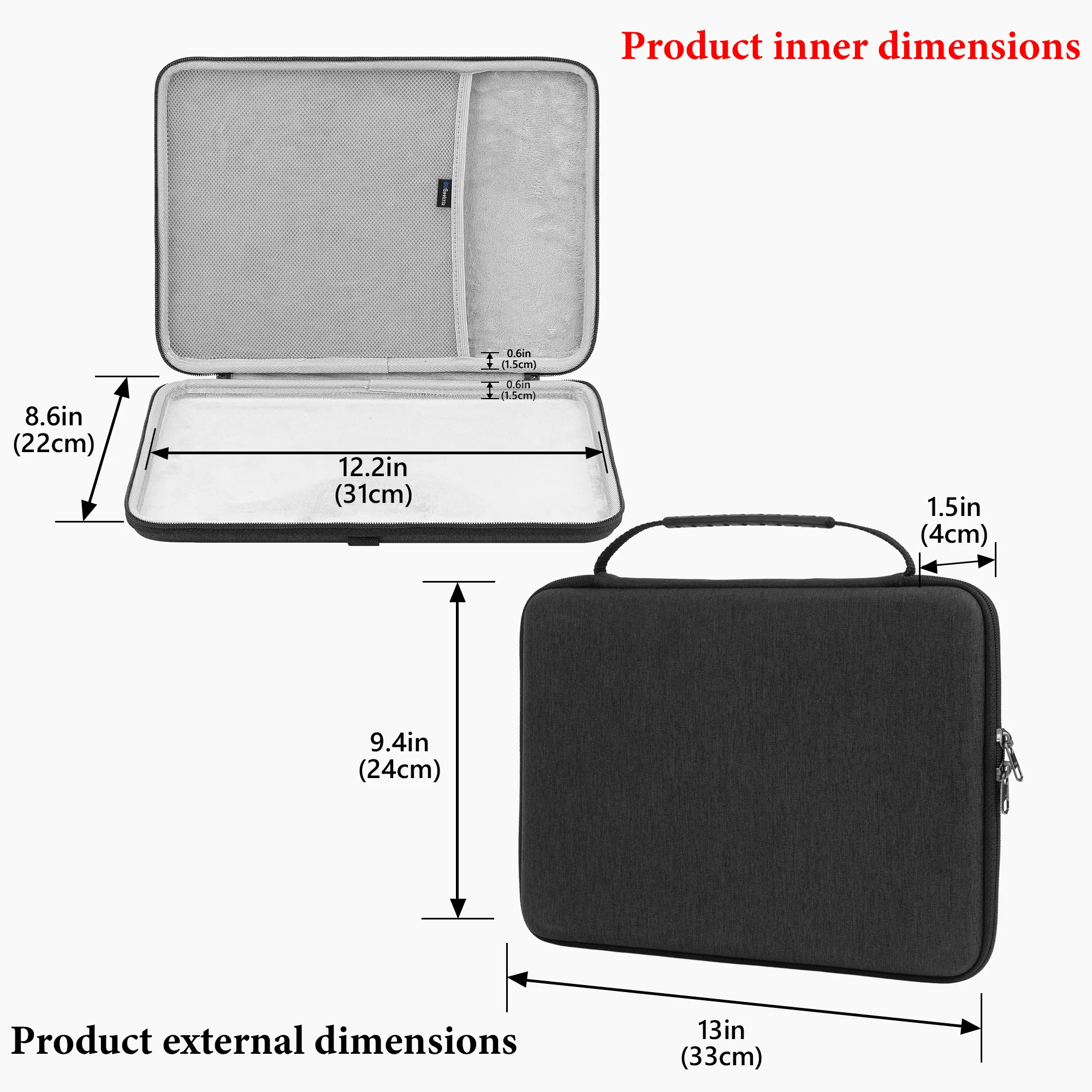 Hard Shell Travel Carrying Case Compatible with Razer Kitsune / 8BitDo All-Button Arcade Controller (Dark Grey)