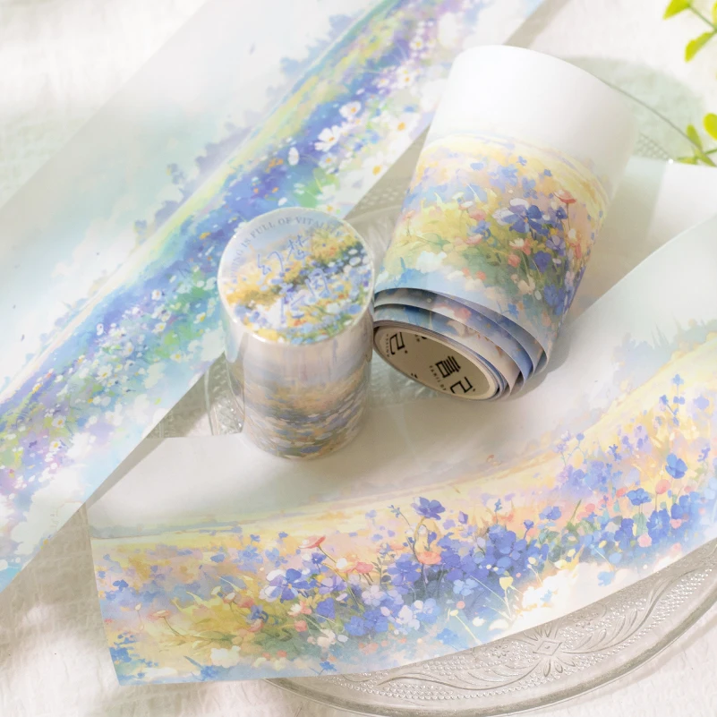 Yoofun 7.4x200cm Spring Floral Washi Tape Flower Washi Masking Tape Decorative Tape For DIY Art Craft Diary Scrapbooking 4